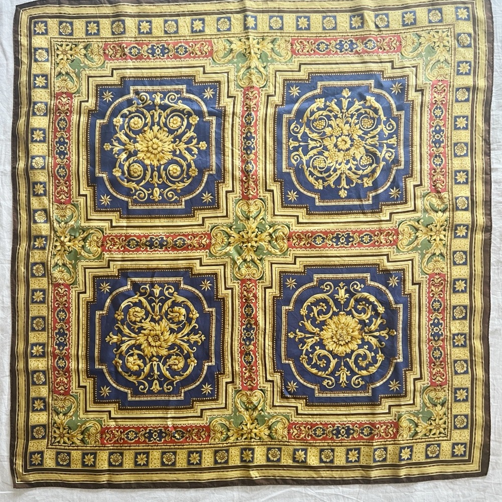 Vintage Pierre Cardin Silk Baroque Scarf